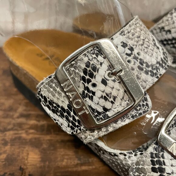 Naot Santa Barbara Snakeprint Slide Sandals New! - Picture 3 of 10